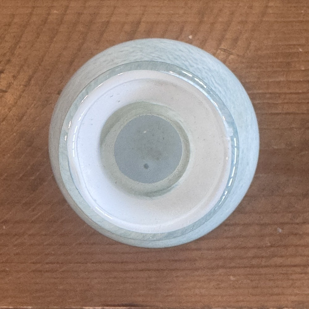 MURANO LAVORAZIONE ART GLASS BUD VASE SKY BLUE GREEN WHITE SWIRL PATTERN - Picture 10 of 12